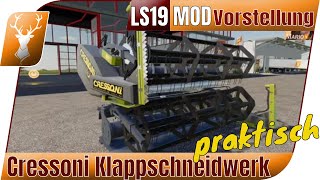 LS19 Cressoni CRX  Klappschneidwerke bis 72m  Kein Schneidwerkswagen nÃ¶tig [upl. by Sharla]