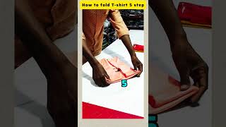 How to fold a Tshirt 5 step ll clothing ll clothesll fashion ll shorts ll yt shorts [upl. by Adnohsel]