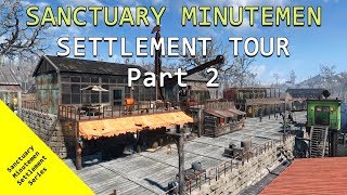 FALLOUT 4 Sanctuary Minutemen Settlement Tour  Part 2 of 2  Decorated Immersive Realistic [upl. by Buffo]