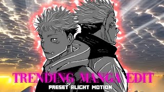 Trending Manga Edit Preset  Alight Motion part 9 [upl. by Marcelia]