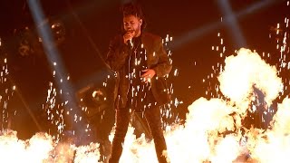 The Weeknd quotCant Feel My Facequot 2015 MTV VMA Performance [upl. by Waldman]