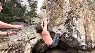 Backhanded Compliment Low V10  Lefthand Canyon Bouldering [upl. by Frissell731]