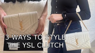 HOW TO STYLE THE YSL CLUTCH✨ [upl. by Lerner]