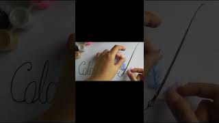 Colourful word painting by craft art shorts viralvideo painting [upl. by Veejar940]