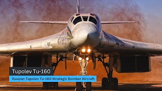 Russian Tupolev Tu160 Strategic Bomber Aircraft [upl. by Eugen]