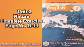 Class 7EnglishUnit 2NatureSolved ExerciseAdjetivesAjectival PhraseNew Course 2024ETEA Preps [upl. by Etnauj]