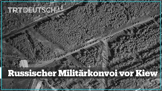 Russischer Militärkonvoi vor Kiew [upl. by Hayton827]