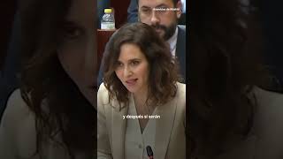 Ayuso al relevo de Mónica García quotUsted puede ser Más Madrid que yo pero más mujer noquot [upl. by Byron47]