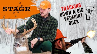 Tracking Big Bucks on Snow  Deer Tracking  Big Woods Deer Hunting [upl. by Assirak]