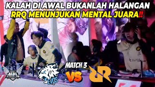 KALAH DI AWAL BUKAN HALANGAN RRQ MENUNJUKKAN MENTAL JUARA SEBENARNYA KEPADA EVOS RRQ EVOS 3 MPL [upl. by Eirret321]