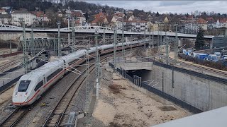 Ulm LudwigErhardtBrücke ICE 4 7teilig nach Klagenfurt Hbf [upl. by Anerroc273]