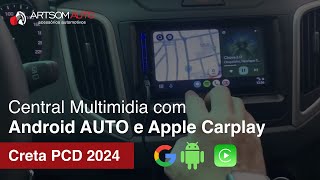 Hyundai Creta Action PCD 2024 central multimídia com Apple CarPlay e Android Auto [upl. by Hogue]