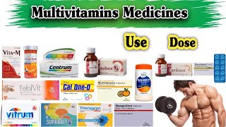 All Multivitamins Medicines Name Dose and Their Uses [upl. by Olivie655]