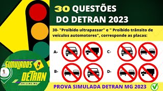 Questões da prova teorica detran 2023 prova do detran 2023 mgsimuladosdetran2023 detranmg2023 [upl. by Pacheco818]