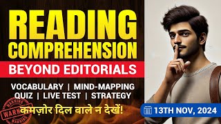 Boost Your Bank PO Prep Vocab Quiz amp MindMapping Techniques for RC  13 Nov  Pre to Mains Level [upl. by Kamin819]