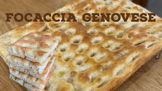 Focaccia genovese ricetta tradizionale ligure facile e veloce [upl. by Orat]