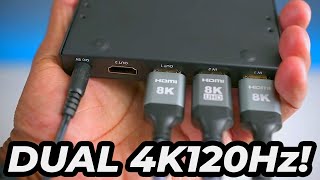 120Hz 4K HDMI 21 Switcher With Dual Monitor Outputs [upl. by Walkling]