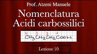 Nomenclatura Acidi Carbossilici L10 ProfAtzeni ISCRIVITI [upl. by Alasdair340]