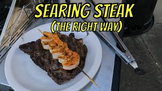 THE RIGHT WAY to sear steak on a Gas Grill Searing Steak on the Monument Denali 650 Pro [upl. by Eveiveneg92]