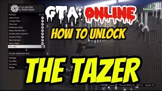 GTA 5 Online How To Unlock The Tazer Stun Gun On GTA Online  KUNK [upl. by Nauqas188]