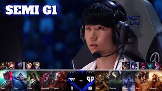 T1 vs GEN  Game 1  Semi Final LoL Worlds 2024  T1 vs GenG G1 full [upl. by Herzel]