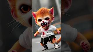 Zombie Kitten 🧟🙀cat catlover kitten shorts [upl. by Nosdivad]