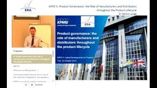 MiFID II the Role of Manufacturers and Distributors throughout the Product Lifecycle [upl. by Mingche]