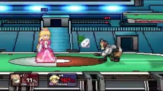 Super Smash Flash 2  Fox vs Peach Online [upl. by Raseda468]