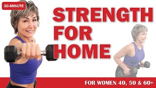 Get Stronger At Home The Ultimate Strength Training Routine For Women Over 40 [upl. by Yelda]