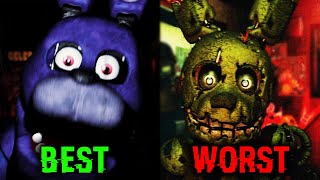 The BEST And WORST Jumpscare From Every FNAF Game [upl. by Eelamme272]