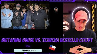 FINAL REACCIÓN BIGTAMINA DROSE vs TEOREMA x DESTELLO x CITOVY  LIGA INMORTAL2024 freestyle chile [upl. by Hermie603]