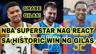 NBA SUPERSTARS NAG REACT SA HISTORIC WIN NG GILAS [upl. by Zetana]