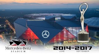 Official Atlanta Falcons MercedesBenz Stadium Construction TimeLapse [upl. by Helgeson]