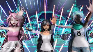 MMD  Aphmau Katelyn and KawaiiChan  Welcome To The Show Aphmau [upl. by Ayra]