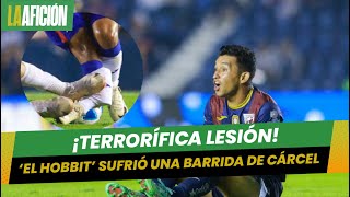 Hobbit Bermúdez sufre fractura de tibia y peroné tras fuerte entrada en el Atlante vs Dorados [upl. by Setsero]