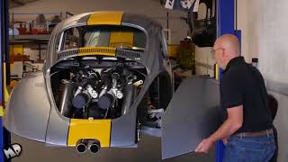 Volkswagen VW Beetle Bug V8 Biturbo Built Vocho Fusca Kafer Overhaulin Full HD [upl. by Melentha]