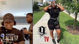 Reginae Carter Searches YFN Luccis Trunk During His Live [upl. by Selyn596]