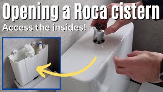 How to open a Roca toilet cistern  Get inside to the flush mechanism 🚽 [upl. by Tchao]