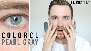 COLORCL Pearl Gray Contact Lenses  Discount Code [upl. by Imugem]