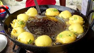 CAPSICUM BAJJI Making  Caapsicum Bajji Recipe  Rajahmundry  Indian Street Food  Evening Snacks [upl. by Falzetta552]