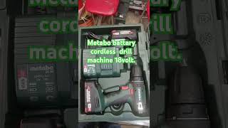 Cordless drill machine 18volt with accessories Metabo machinetools cordlessdrill [upl. by Corny]