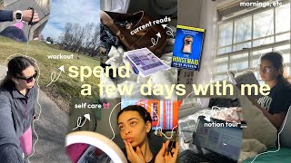 Spend a few days with me 💌  current reads selfcare lots of talking notion tour etc [upl. by Ocsisnarf]