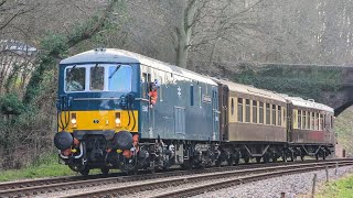 Bluebell Railway 73133 E6040 Shunts Stock at Horsted Keynes 2024 [upl. by Kiernan]