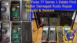 Double Fluke 77 Series 1 Rust amp Water Damage Estate Find Repair amp Restore [upl. by Ammann275]