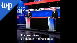 The WalzVance VP debate in 60 seconds [upl. by Medea]