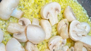 Vegan Coconut StirFried Button Mushrooms – Easy amp Delicious Recipe  Simple Meal Cooking [upl. by High]