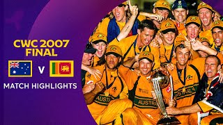 Cricket World Cup 2007 Final Australia v Sri Lanka  Match Highlights [upl. by Buyse]