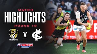 Richmond v Carlton Highlights  Round 16 2024  AFL [upl. by Epillihp598]