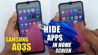 How To Hide Apps  Samsung Galaxy A03s [upl. by Ecenahs]