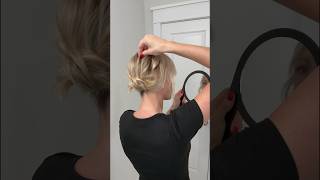 Quick amp Easy Mini Bun 🫶 bobhaircut messybunhairstyle shorthairstyles [upl. by Notnerb]